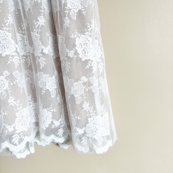 Lulu’s Magical Love White Lace Short Sleeve Mini Dress Size XS NWT - Picture 7 of 13
